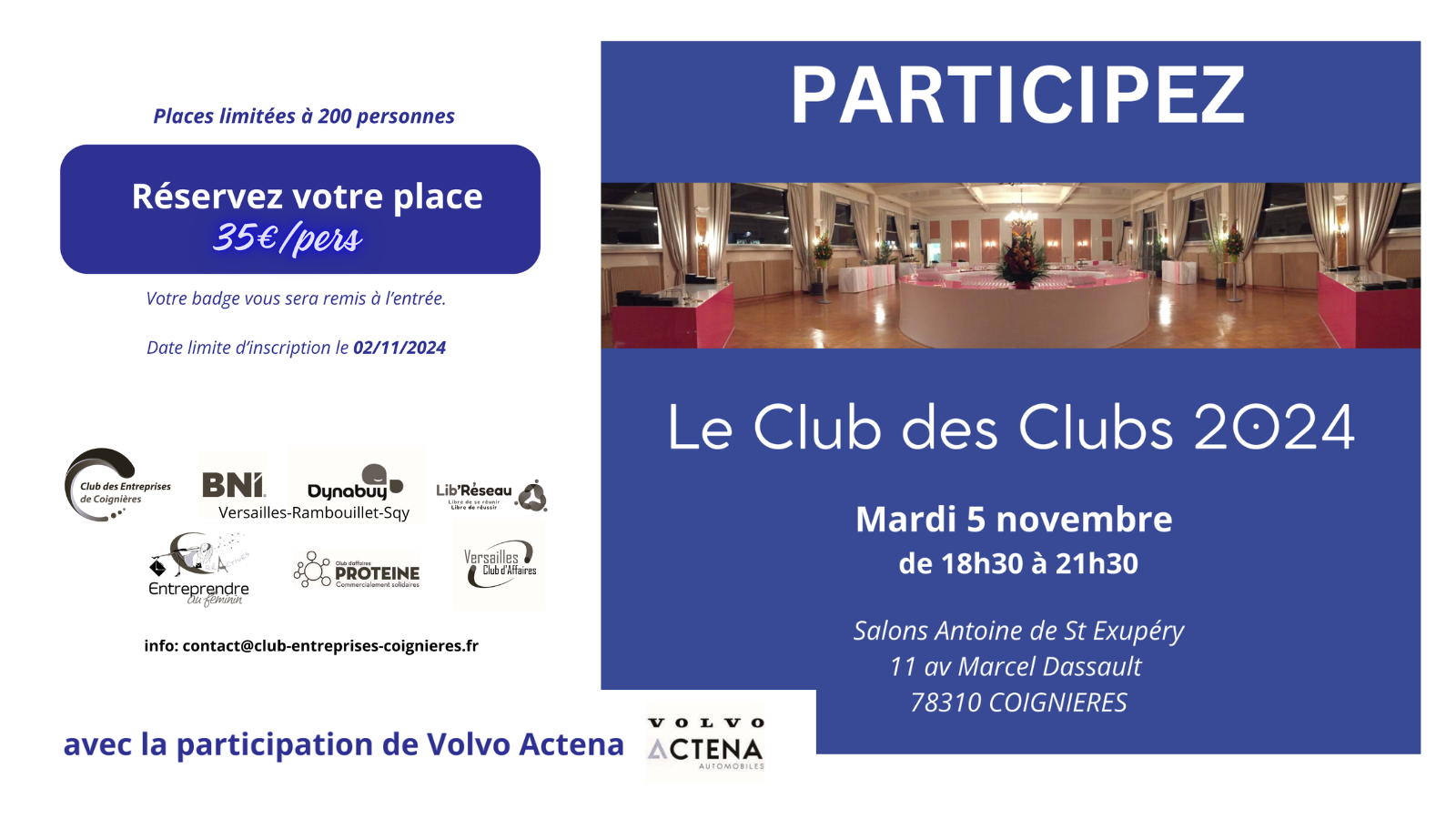 Soirée Inter Clubs du 5 novembre